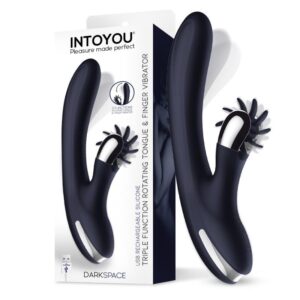 vibrador con lenguas rotadoras INTOYOU Darkspace azul