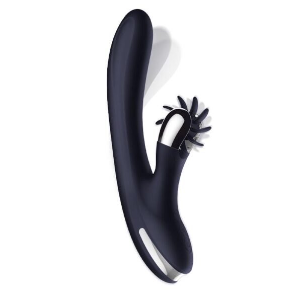 INTOYOU Darkspace Vibrador con Lenguas Rotadoras y Triple Motor Recargable Azul