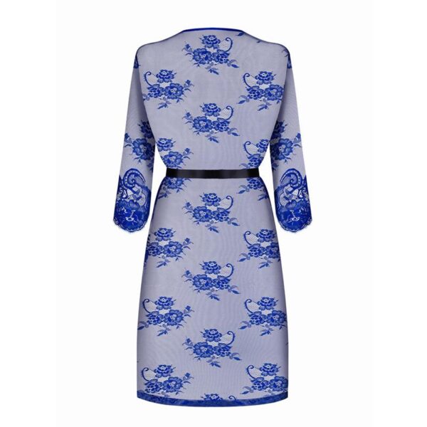 OBSESSIVE Cobaltess Kimono de Encaje Floral