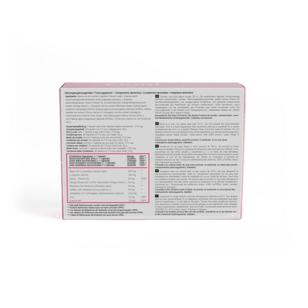 500 COSMETICS Feminil+ Pastillas Libido Femenina 30 Cápsulas